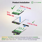 E3.S 0NV2RX caddy installation setup and assembly instructions