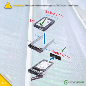 WORKDONE 12 Pack 2.5-inch Hard Drive Caddy for Dell PowerEdge Servers