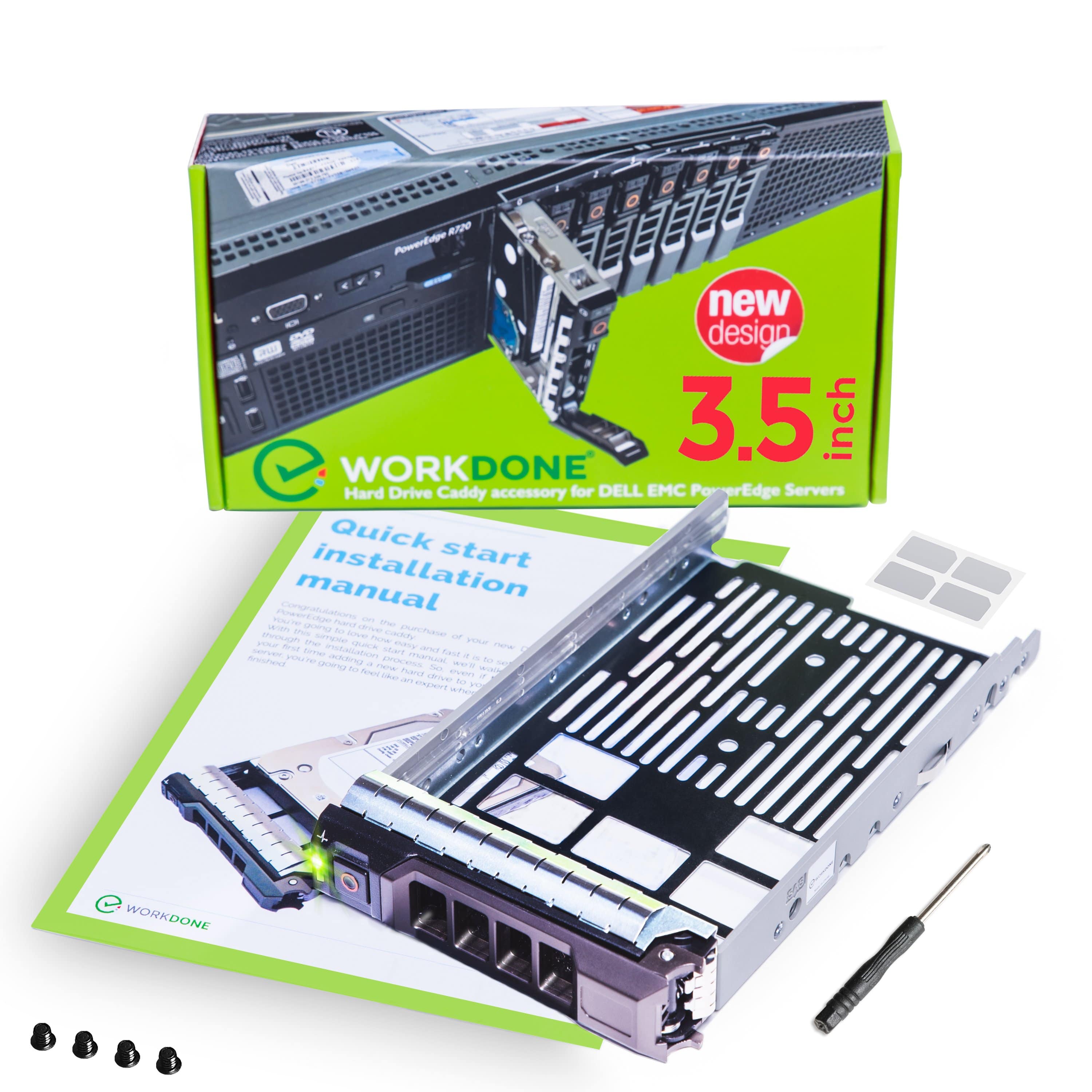 WORKDONE 3.5-inch Drive Carrier F238F for Dell PowerEdge Servers