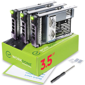 WORKDONE 3-Pack 3.5-inch Hard Drive Caddy 0F238F with 2.5-inch Converter 09W8C4