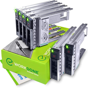 WORKDONE 6-Pack - 3.5" Hard Drive Caddy with 2.5" HDD Adapter - Compatible Listed Dell PowerEdge 14-15th Gen. Servers